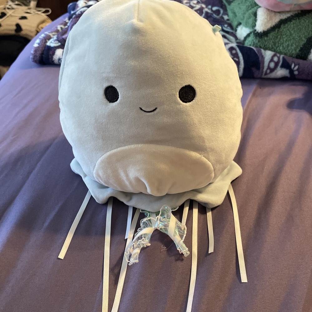 Squishmallow Jarin the Jellyfish 8"‎ Kellytoy Blue Plush